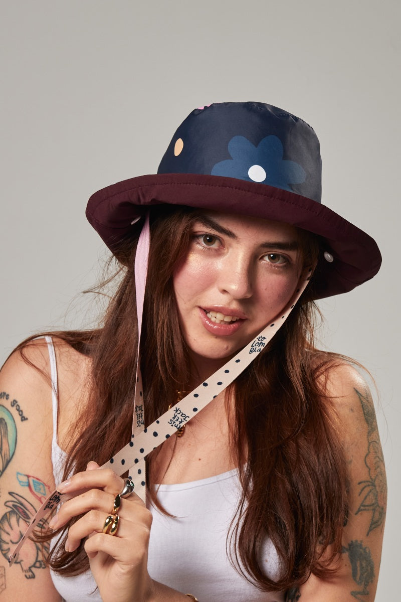 Sombrero Bucket Hat Flora Vinotinto