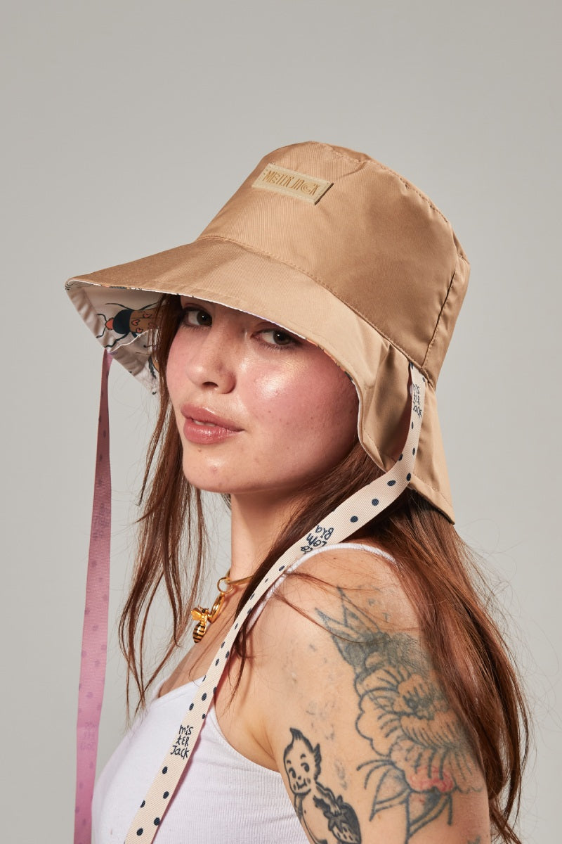 Sombrero Bucket Hat Jardín Camel