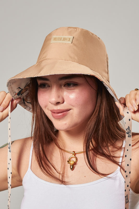 Sombrero Bucket Hat Jardín Camel