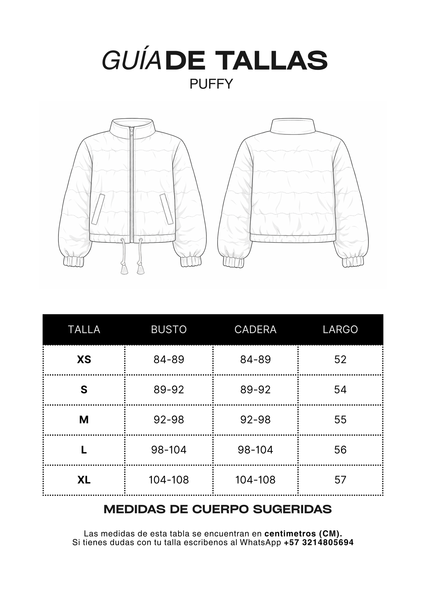 Chaqueta Puffy Noche Nublada