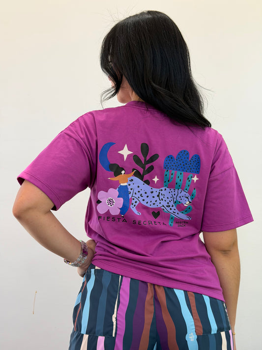 Camiseta violeta salvaje