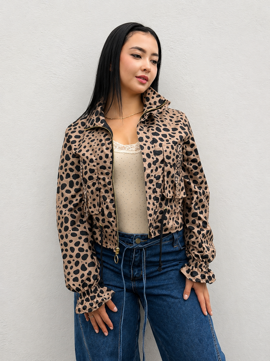 Chaqueta Corta Estampada Animal Print