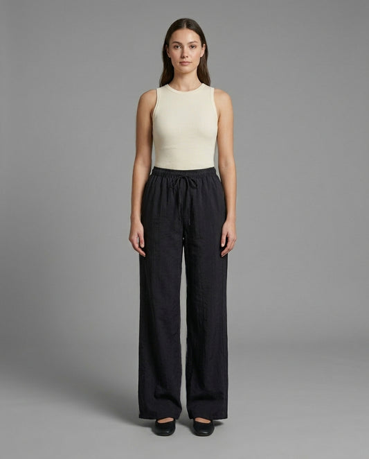Pantalón Negro Jaspeado