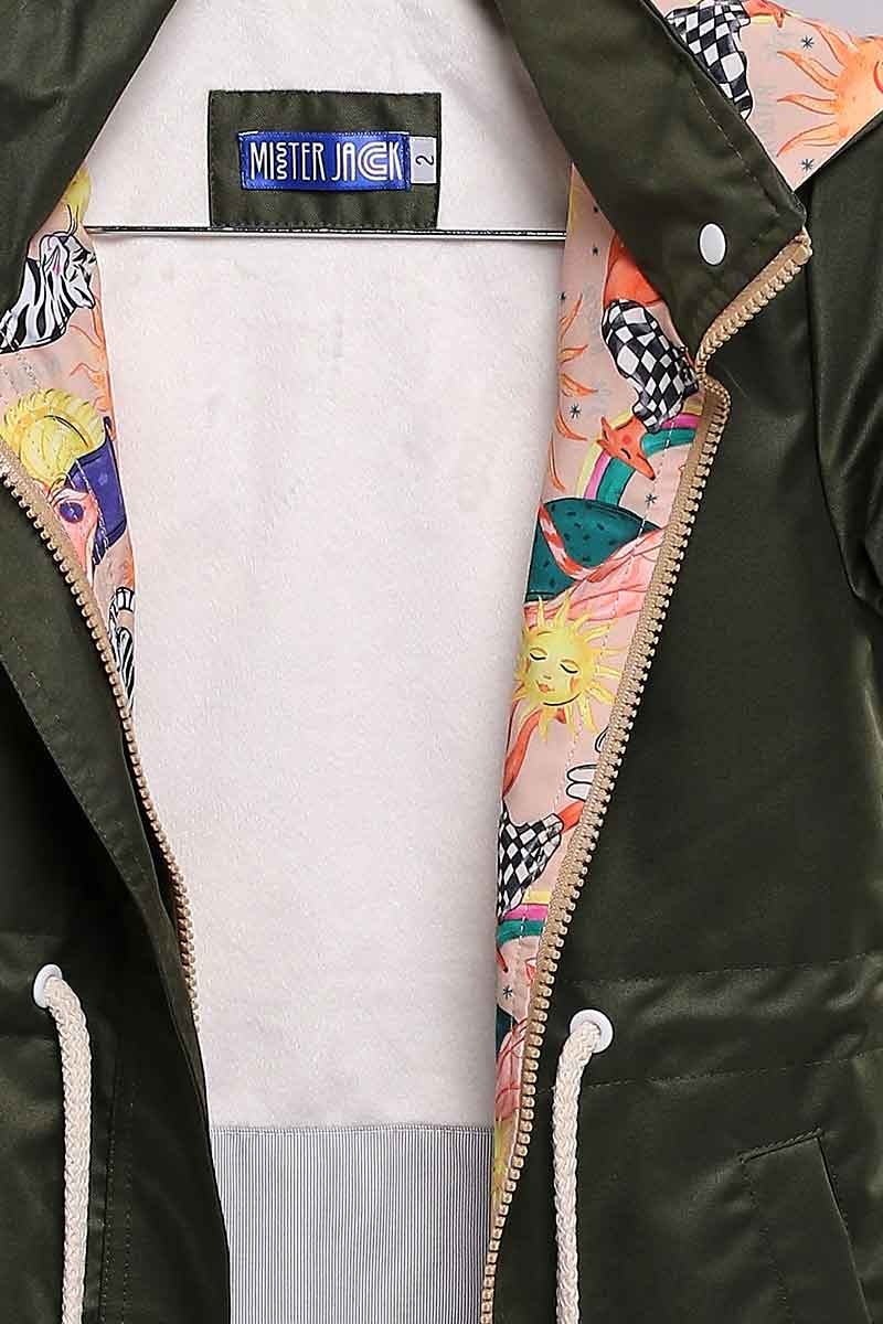 Parka Infantil Verde Olive