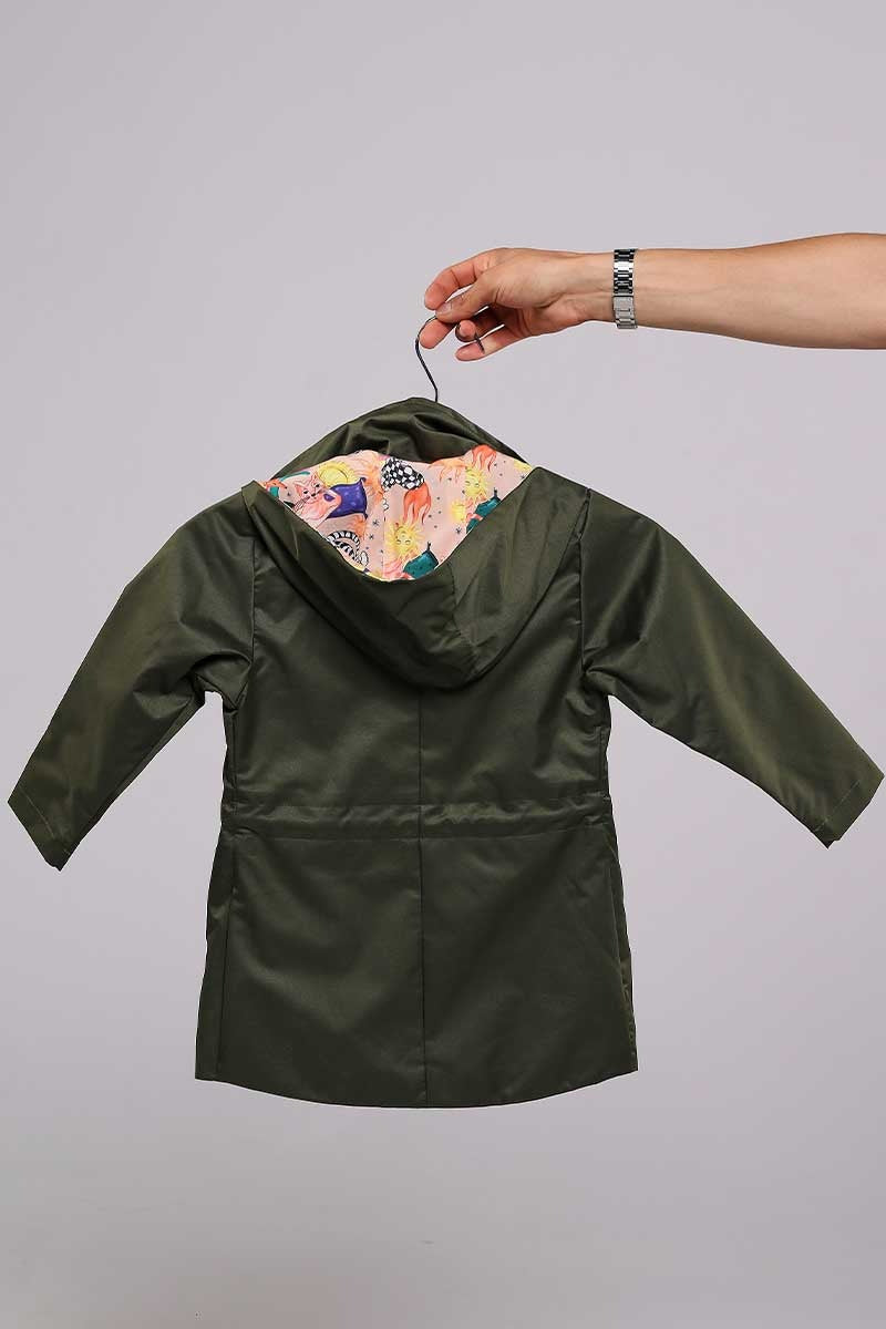 Parka Infantil Verde Olive