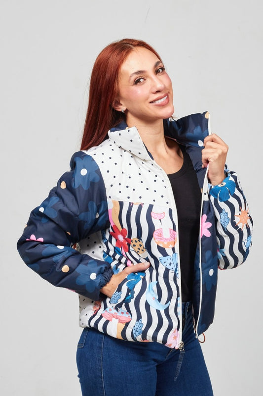 Puffer Jacket Flora Cósmica