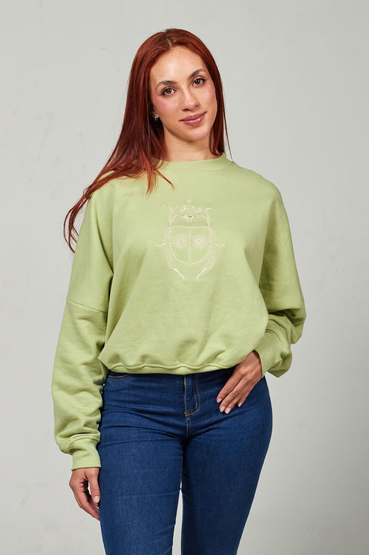 Buzo Crop Verde Jardín