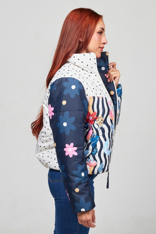 Puffer Jacket Flora Cósmica