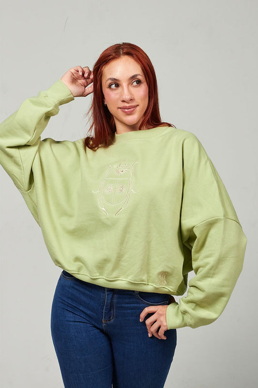 Buzo Crop Verde Jardín