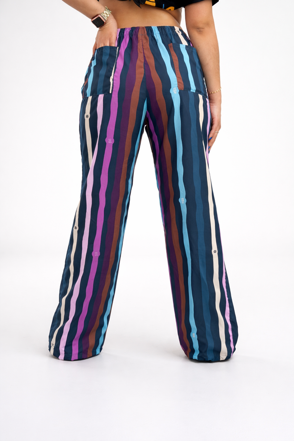 Funky Pant Azul Ondeado