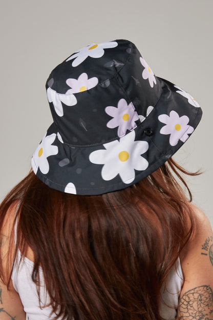 Sombrero Bucket Hat Negro Floral