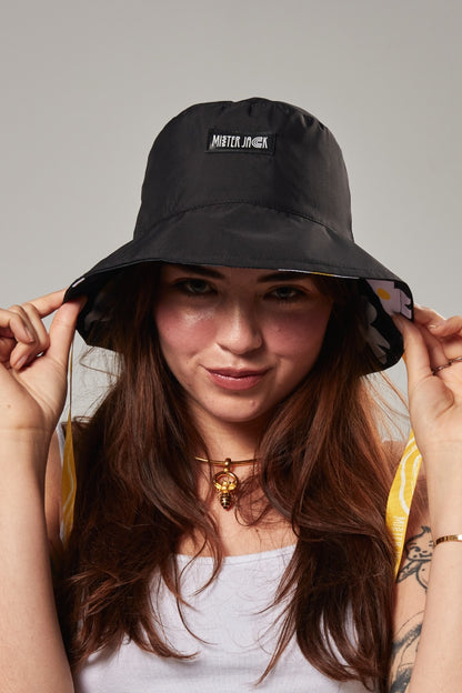 Sombrero Bucket Hat Negro Floral
