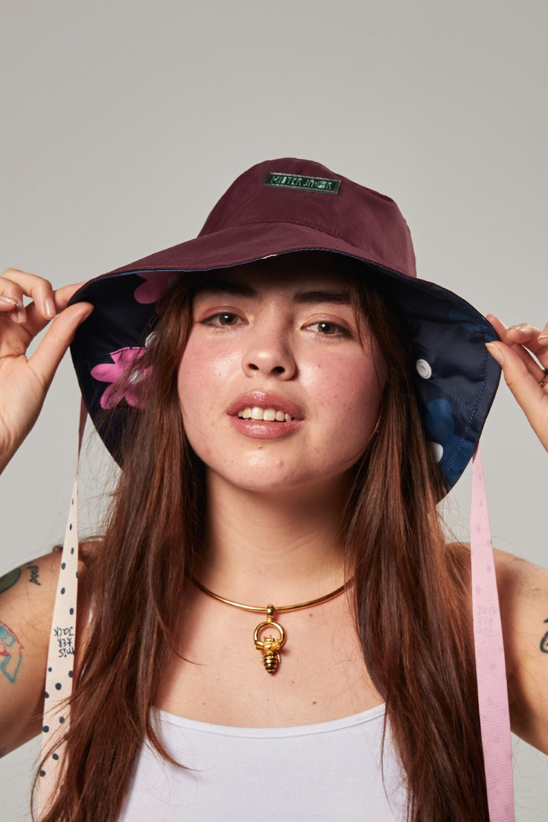 Sombrero Bucket Hat Flora Vinotinto