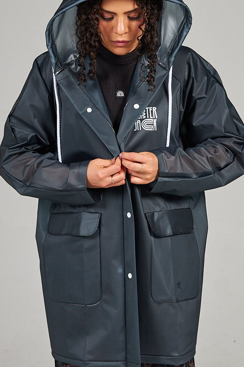 Capa Lluvia Negro Translucido