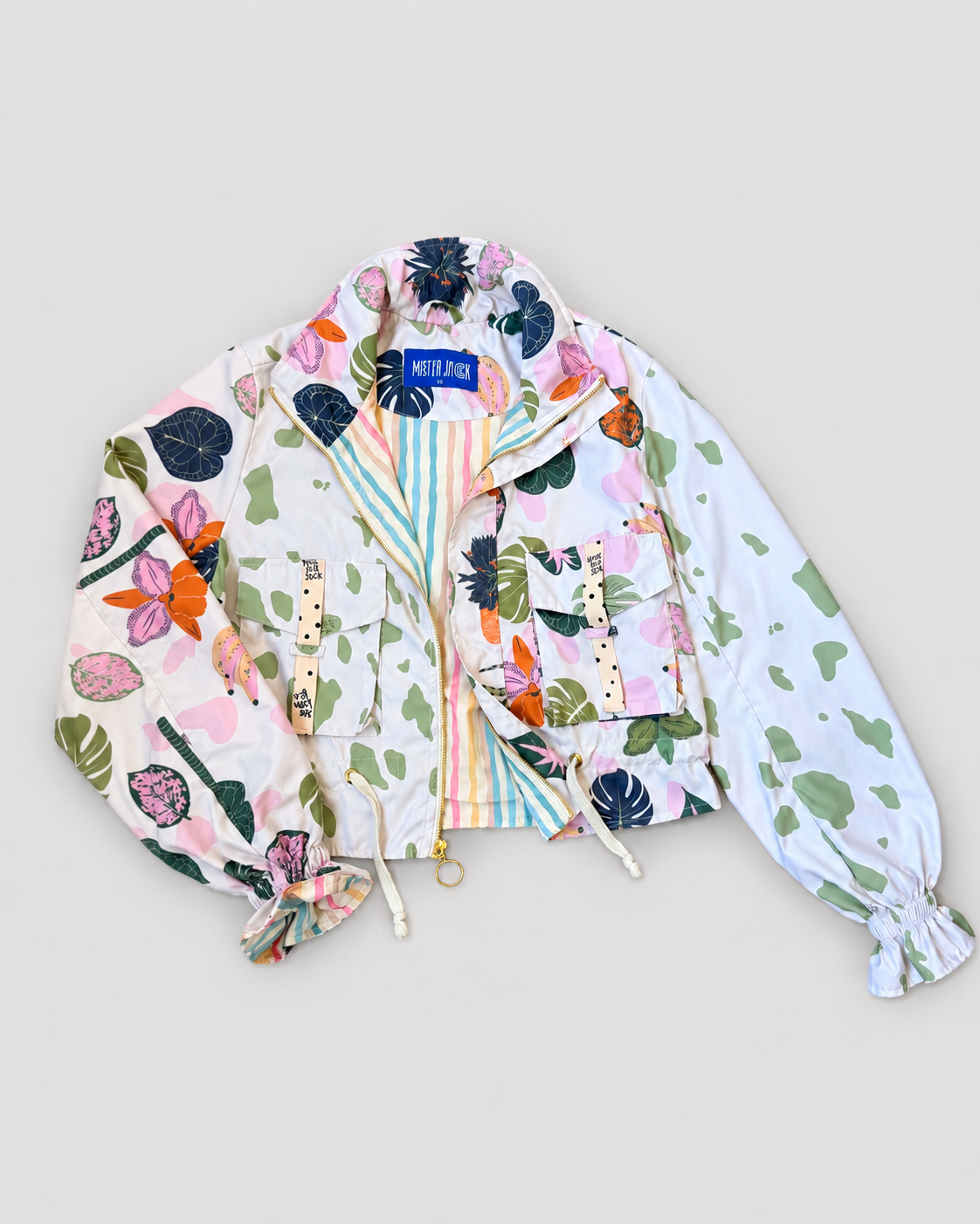 Chaqueta corta estampada  Orquídea Clara