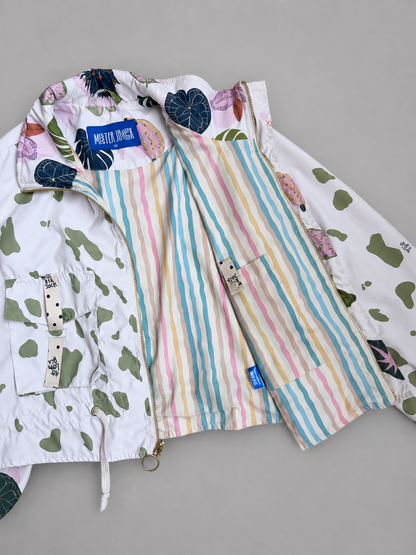 Chaqueta corta estampada  Orquídea Clara