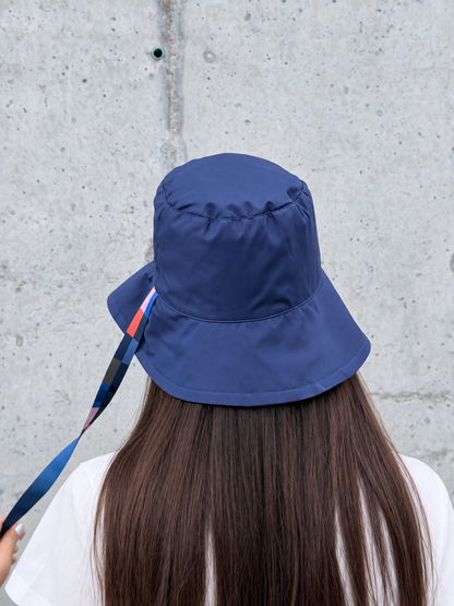 Bucket Hat Doble Faz Azul floral