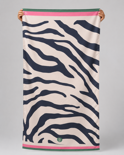 Toalla Estampada Zebra Beige