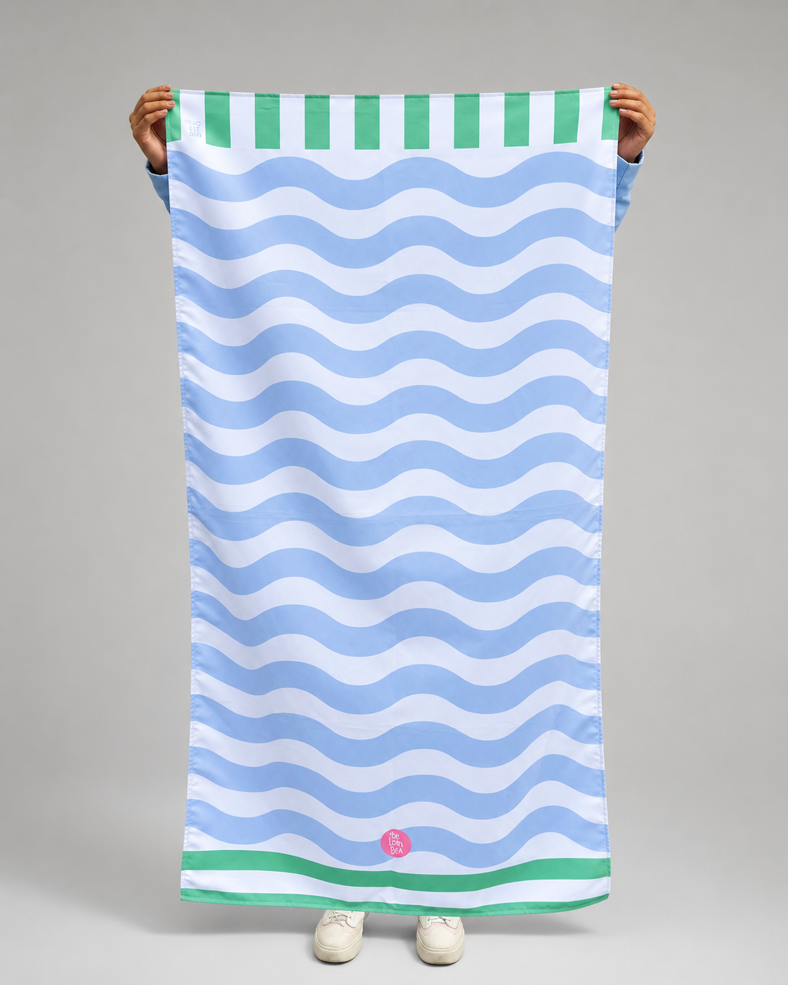 Toalla Estampada Ondas Azul