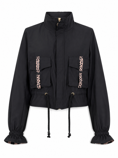 Chaqueta corta unicolor negra