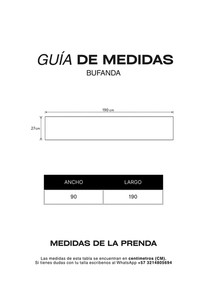 Bufanda negra cuadrícula