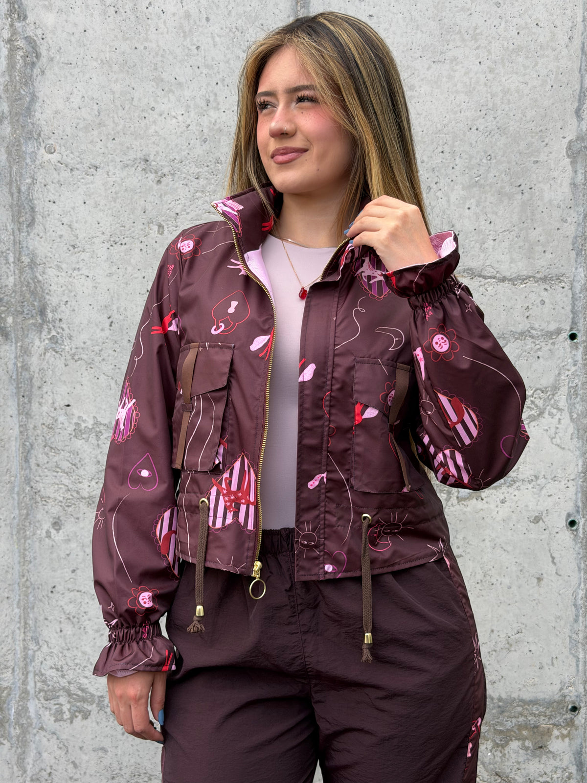 Chaqueta Corta Vinotinto