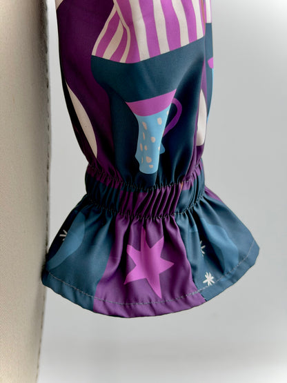 Chaqueta corta estampada morado