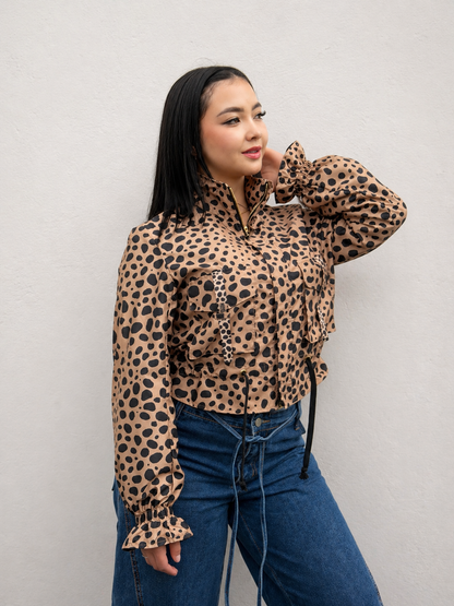 Chaqueta Corta Estampada Animal Print