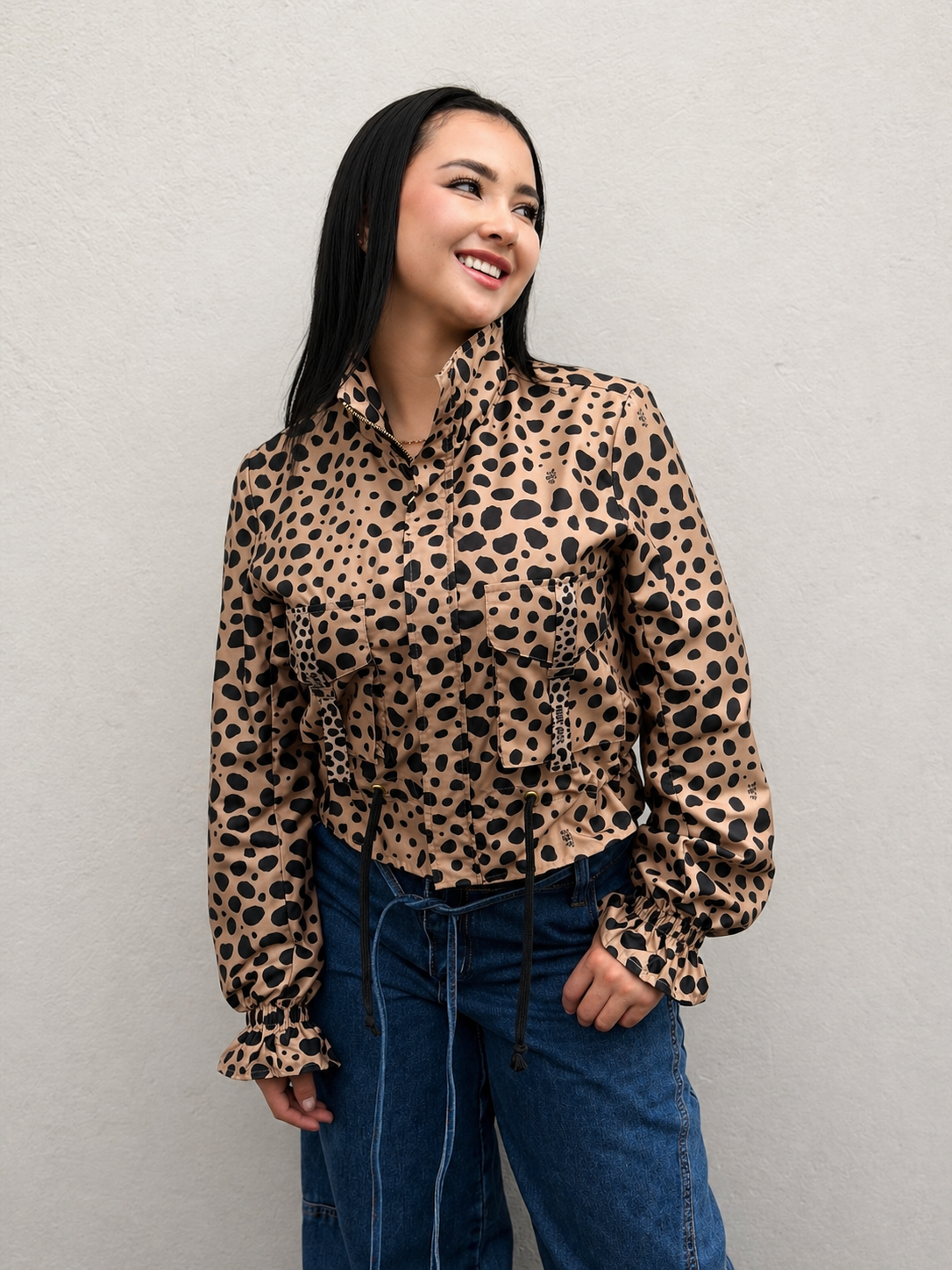 Chaqueta Corta Estampada Animal Print