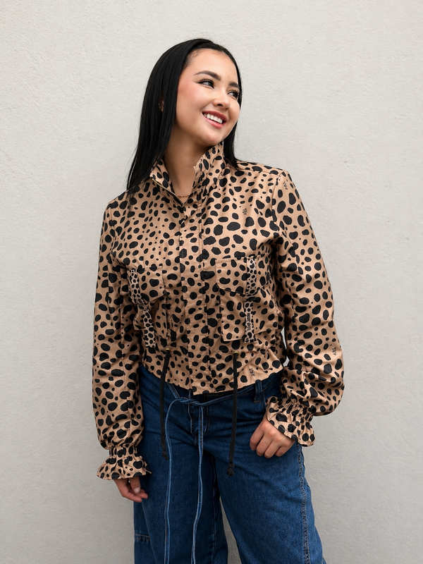 Chaqueta Corta Estampada Animal Print