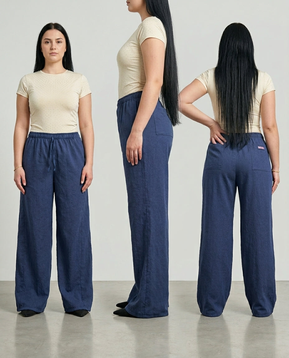 Pantalón Azul Jaspeado