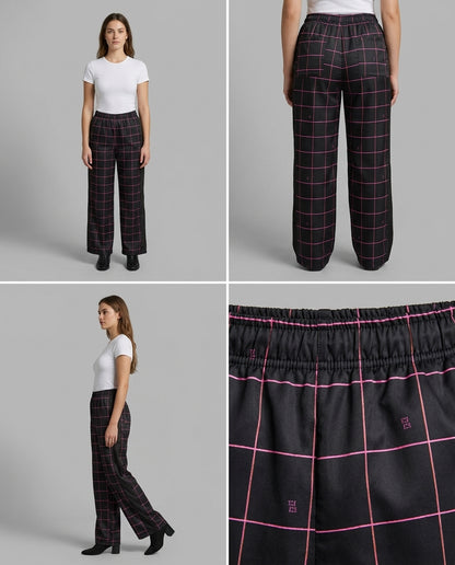 Pantalón Negro Cuadricula