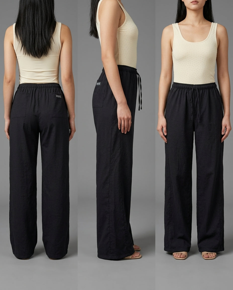 Pantalón Negro Jaspeado
