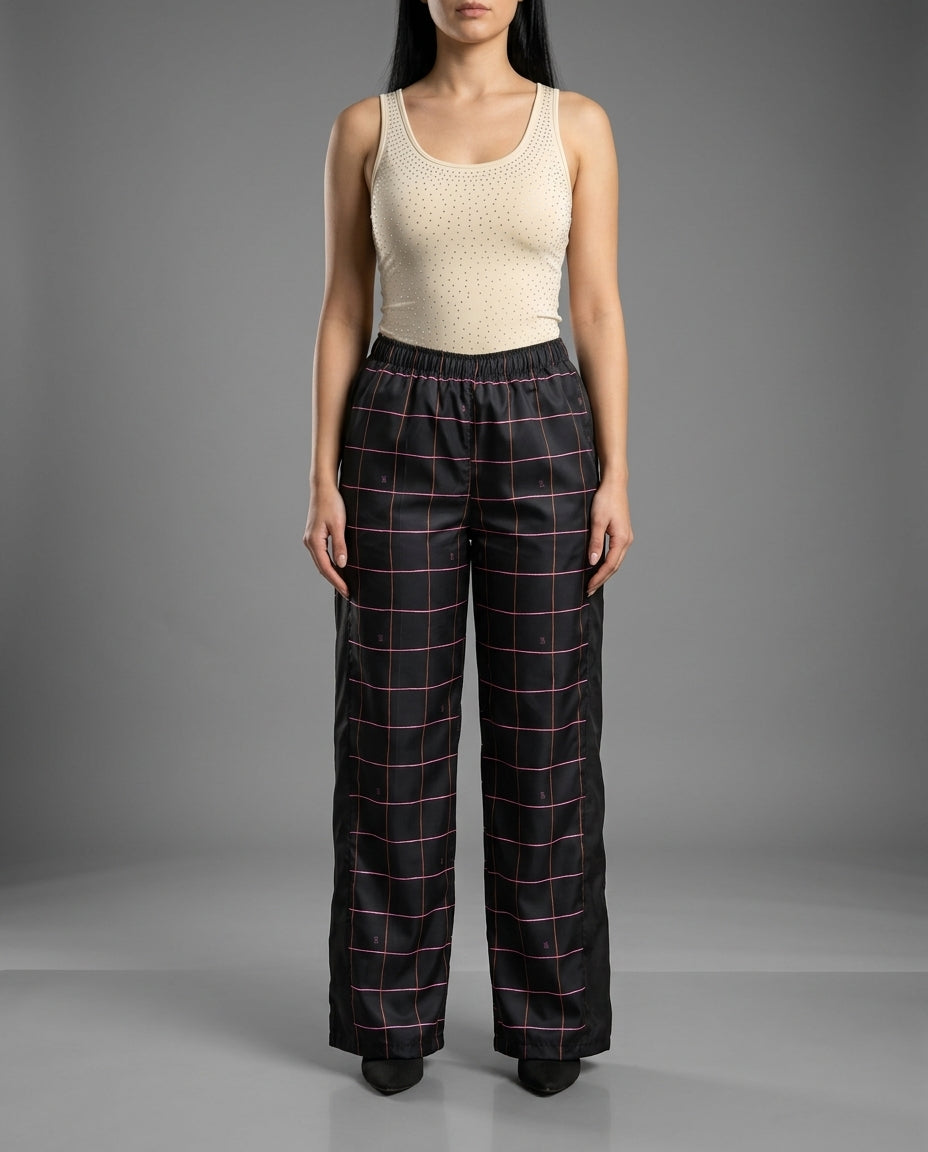Pantalón Negro Cuadricula