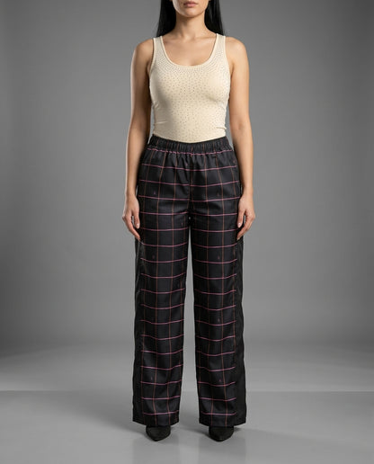 Pantalón Negro Cuadricula