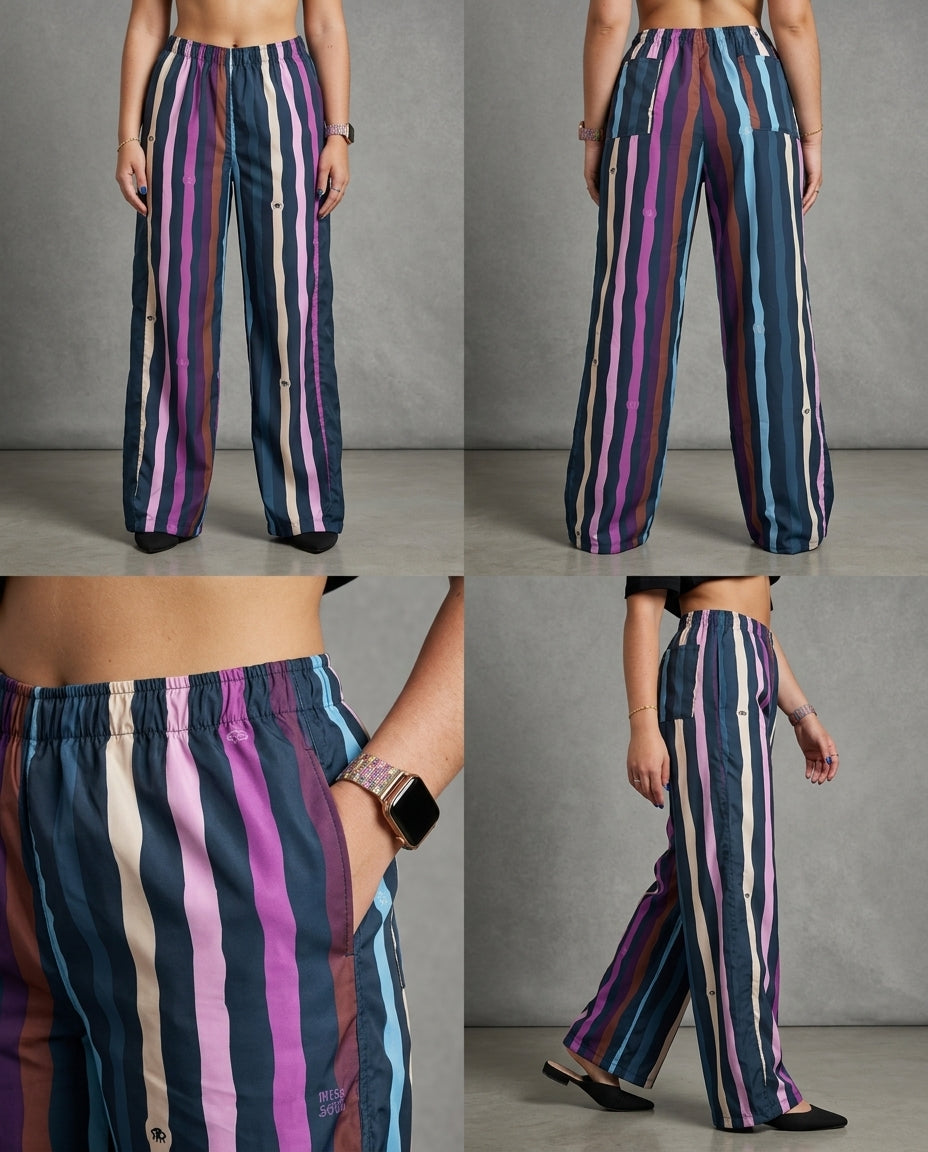 Pantalón Azul Ondeado