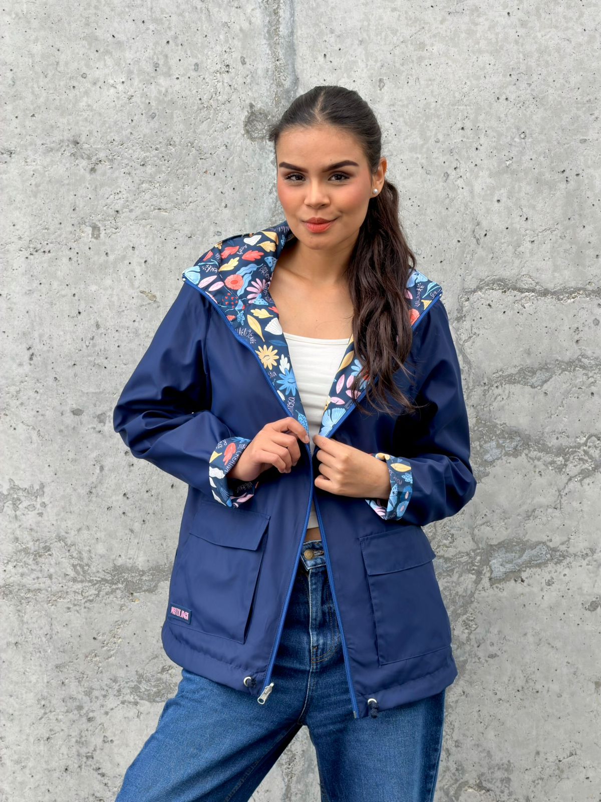 Chaqueta Doble Faz Flor humana
