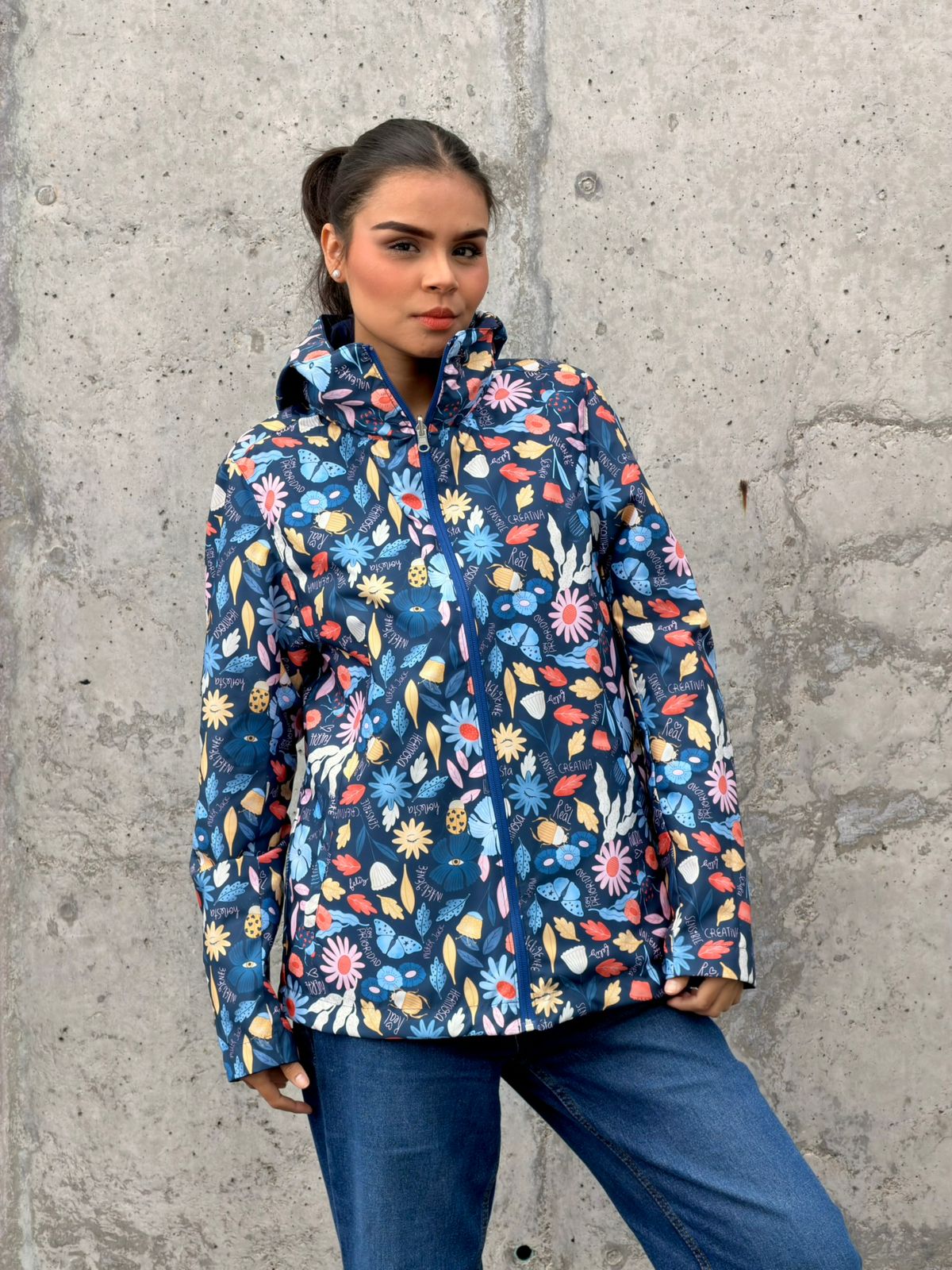 Chaqueta Doble Faz Flor humana