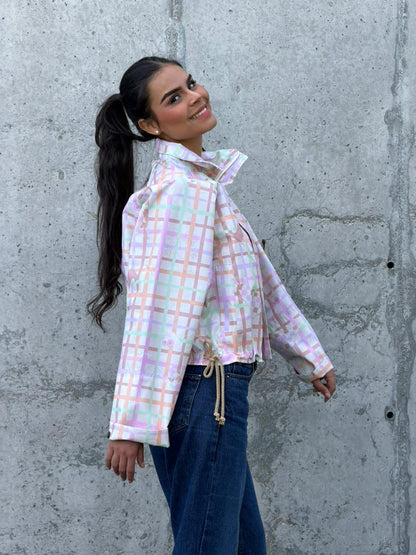 Chaqueta Boxy Crema