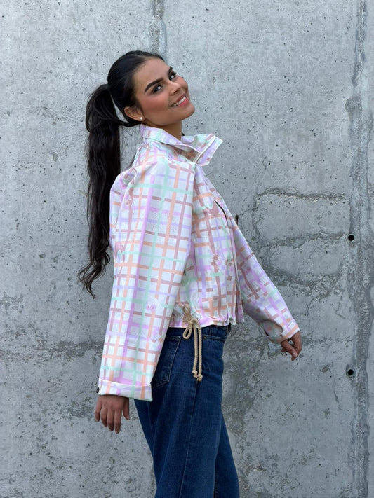 Chaqueta Boxy Crema