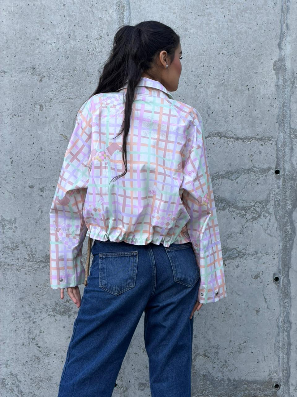 Chaqueta Boxy Crema