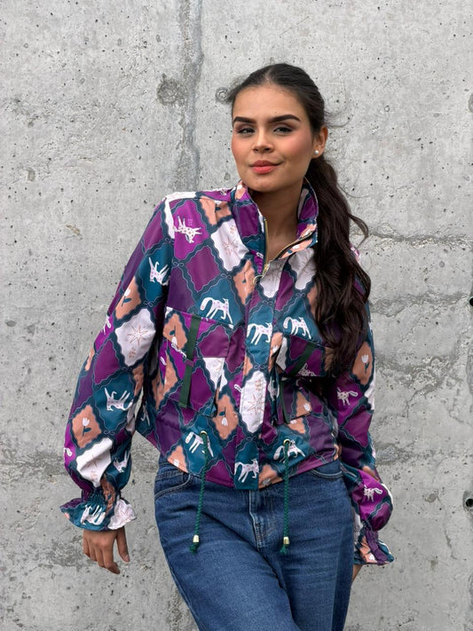 Chaqueta Corta Rombos Morado