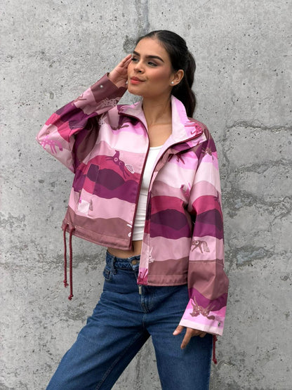 Chaqueta Boxy Rosa