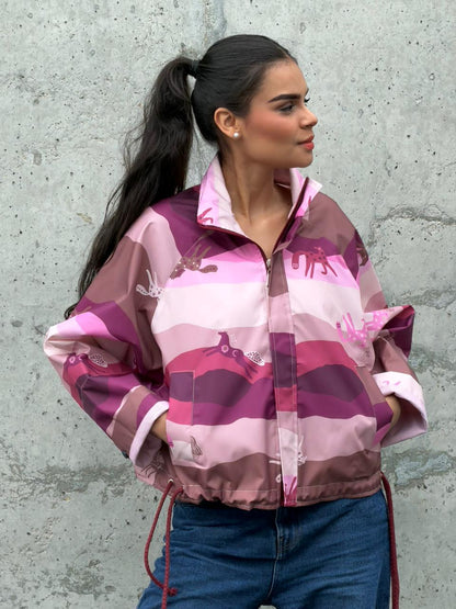 Chaqueta Boxy Rosa