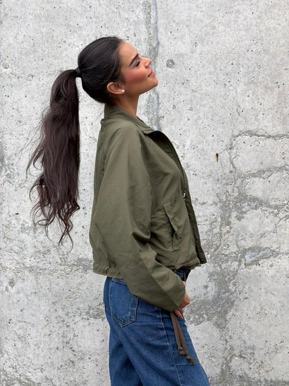 Chaqueta Boxy Verde Militar
