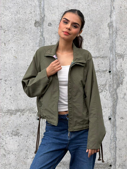 Chaqueta Boxy Verde Militar
