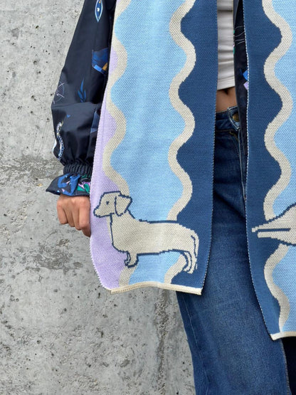 Bufanda Perro Gato Azul