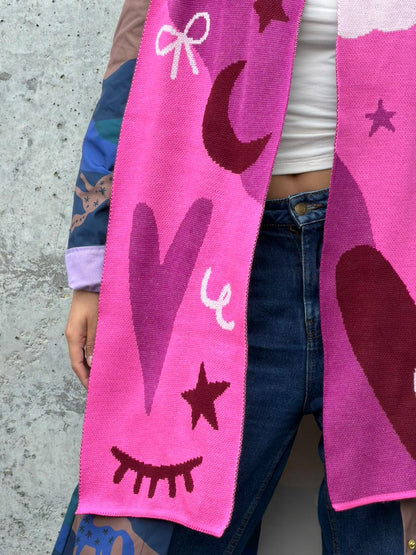 Bufanda Rosa Corazón
