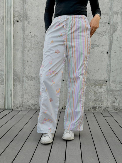 Pantalón Crema Combinado