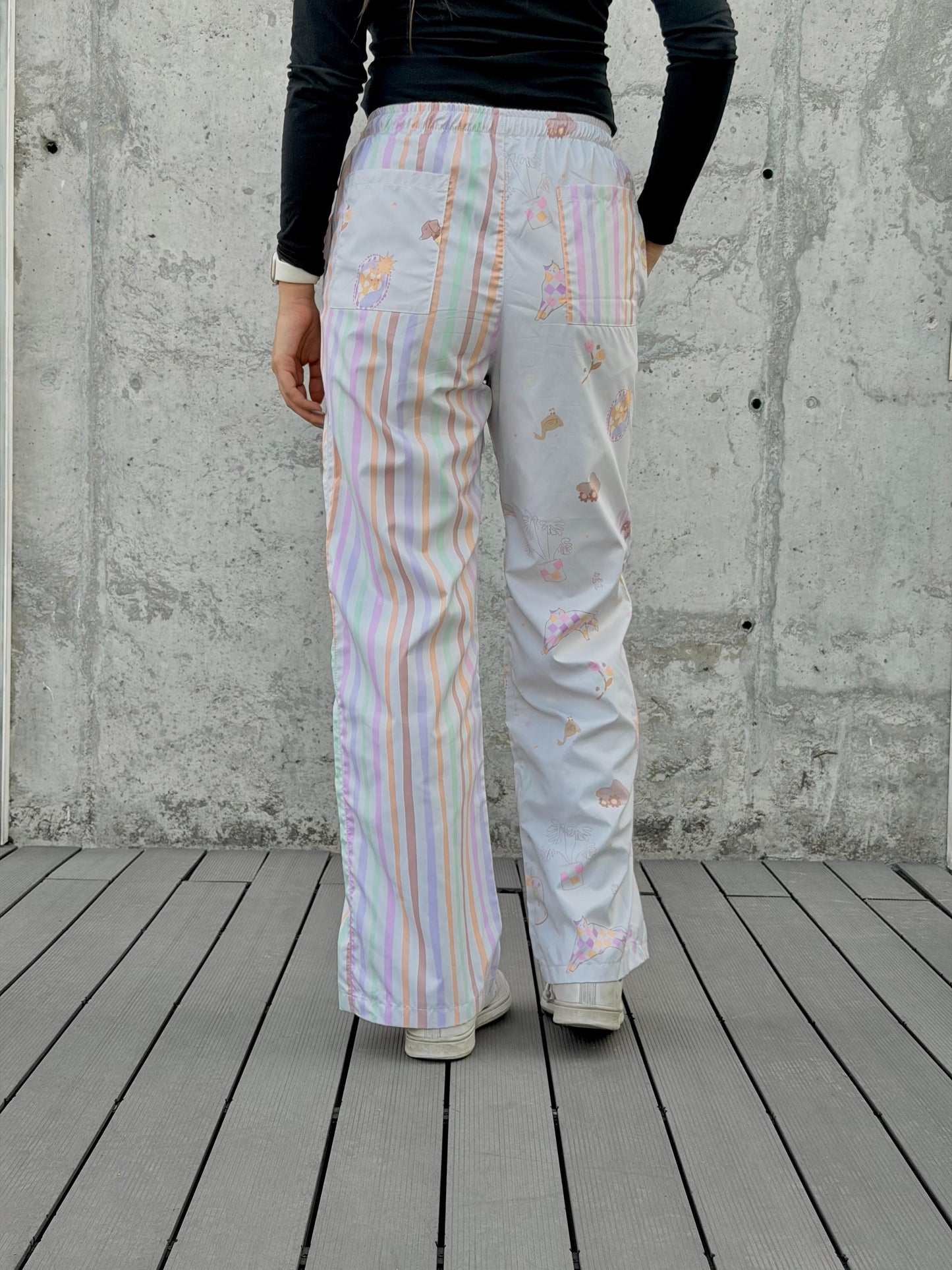 Pantalón Crema Combinado